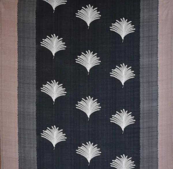 220TC_Elastic_Fitted_100%_Cotton_Feel_Printed_King_Size_Double_Bed_Bedsheet_with_2_Pillow_Cover_(72"x78"_Upto_6"_Mattress)_Black_Tree